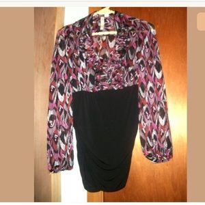 WOMENS career dressy blouse top large